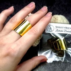 Golden color Ring cuff metal backing base #27298