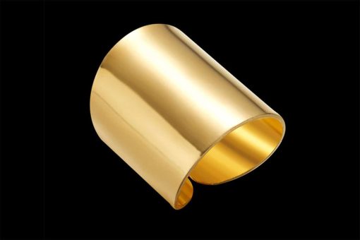 Golden color Ring cuff metal backing base #27313