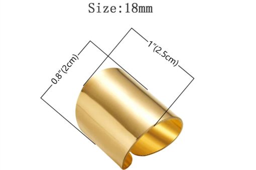 Golden color Ring cuff metal backing base #27315