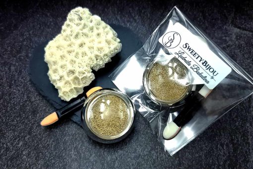 Solid golden powder with metal+chrome effect pigment #27341