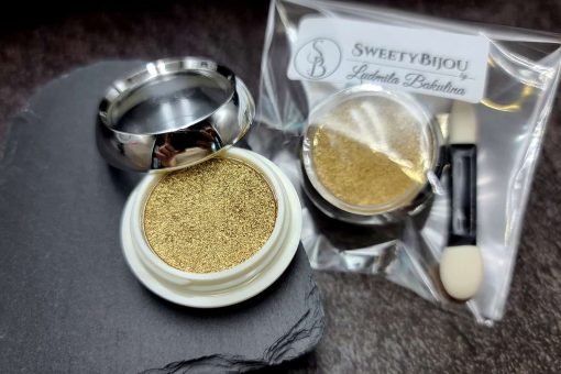 Solid golden powder with metal+chrome effect pigment #27346