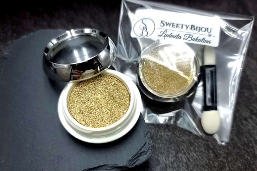 Solid golden powder with metal+chrome effect pigment #27347