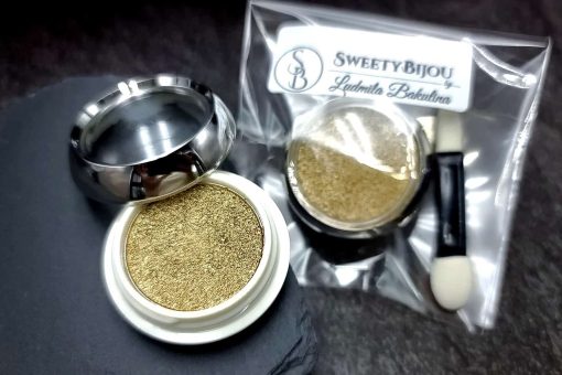 Solid golden powder with metal+chrome effect pigment #27349