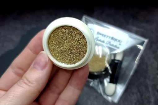 Solid golden powder with metal+chrome effect pigment #27358