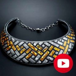 How to make polymer clay stylish faux metal necklace #26597