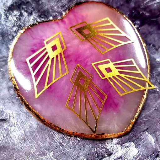 4 Raw Brass Charms "Rays of the Sun" #33949