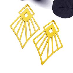 4 Raw Brass Charms "Rays of the Sun" #33960