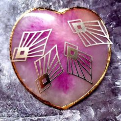 4 Stainless steel Charms "Rays of the Sun" #33955