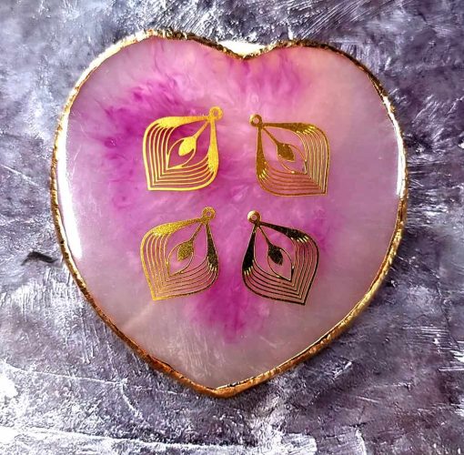 4 Raw Brass Charms "Golden Leaves" #34002