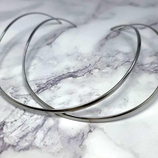 2 Silver color metal necklaces for Pendant #35247