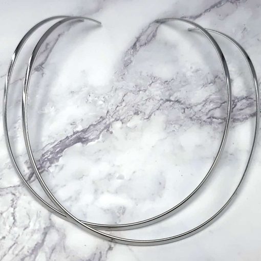 2 Silver color metal necklaces for Pendant #35251