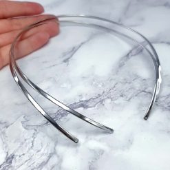 2 Silver color metal necklaces for Pendant #35253