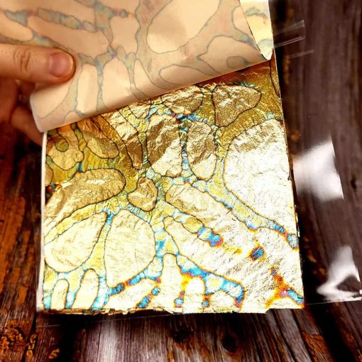 Pink-Golden Metal Leafs #34444