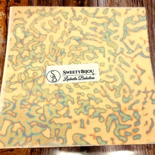 Green-Gold Dots Metal Leafs #34438