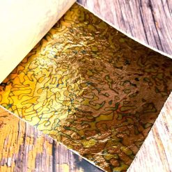 Green-Gold Dots Metal Leafs #34440