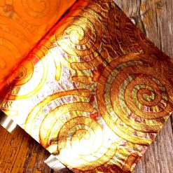 Pink-Copper Swirls Metal Leafs #34457