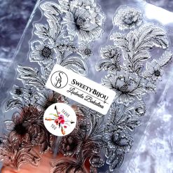 Roses transparent clear silicone stamp #34079