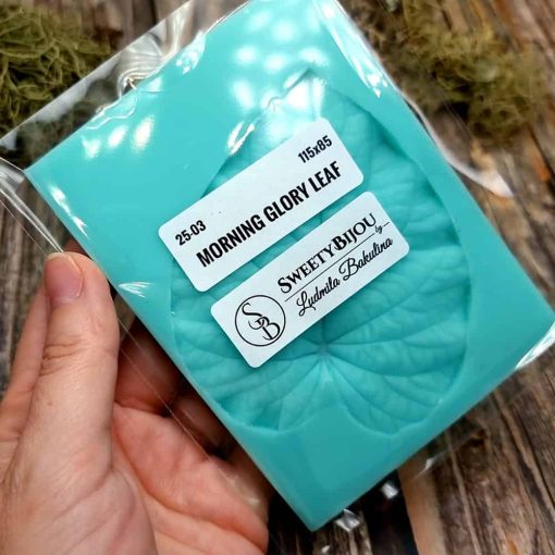 Morning Glory Leaf - Handmade texture-mold of real leaf #35973