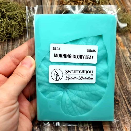 Morning Glory Leaf - Handmade texture-mold of real leaf #35978