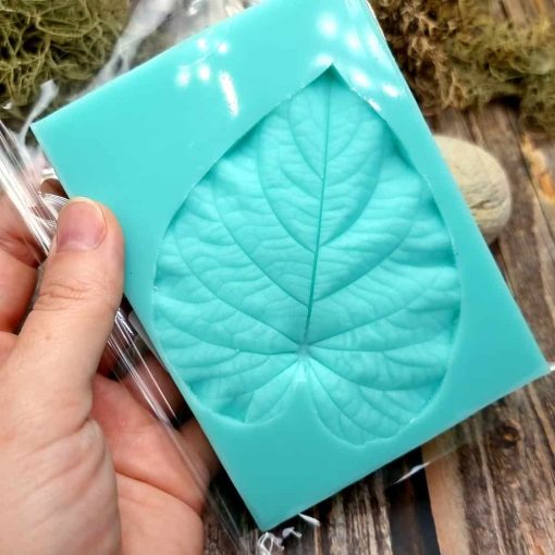Morning Glory Leaf - Handmade texture-mold of real leaf #35989