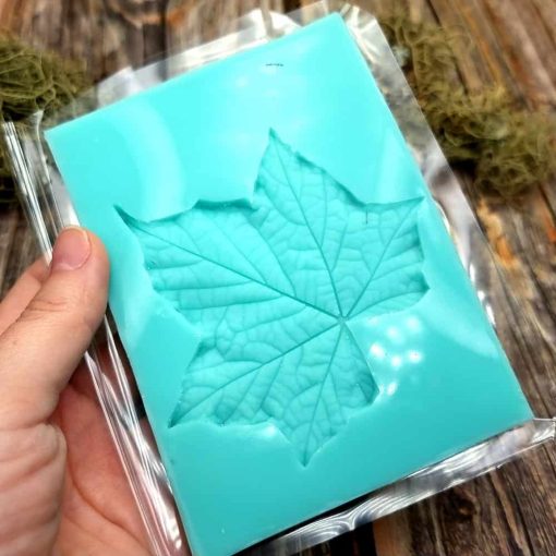 Handmade texture mold - Five fingers Leaf #35988