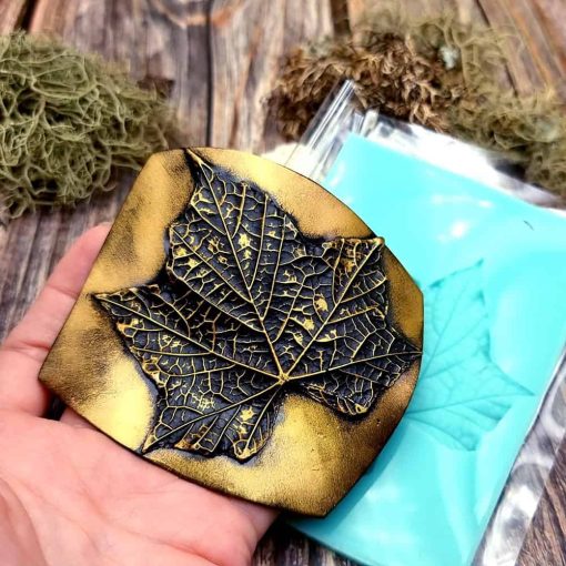 Handmade texture mold - Five fingers Leaf #36022