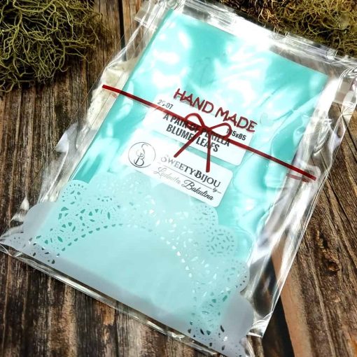 Perilla Blumei - Handmade texture-mold of real leaf #35991