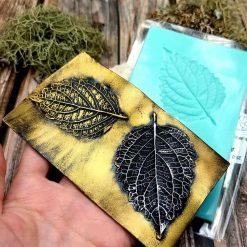 Perilla Blumei - Handmade texture-mold of real leaf #36038