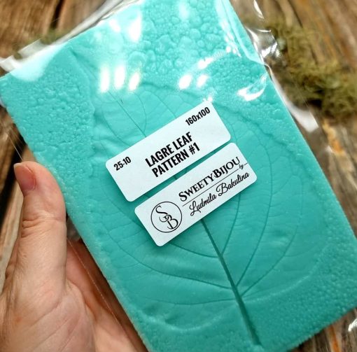 Large Leaf Pattern - Handmade real leaf texture-mold #1 #36021