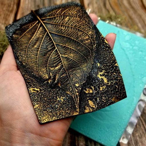 Large Leaf Pattern - Handmade real leaf texture-mold #1 #36092