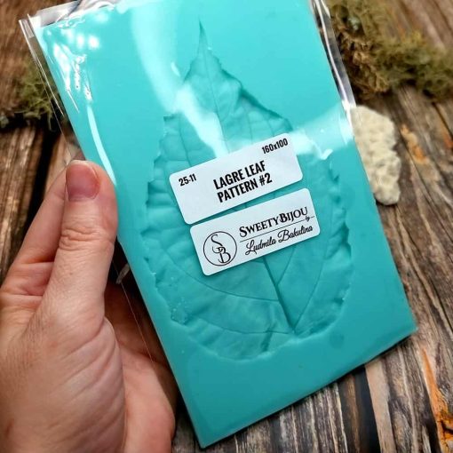 Large Leaf Pattern - Handmade real leaf texture-mold #2 #36039