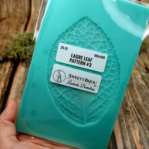 Large Leaf Pattern - Handmade real leaf texture-mold #3 #36036