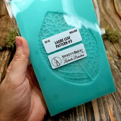 Large Leaf Pattern - Handmade real leaf texture-mold #3 #36046