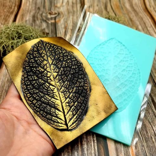 Large Leaf Pattern - Handmade real leaf texture-mold #3 #36084