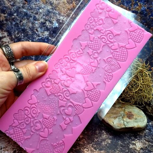 Lace Texture Hearts #41274