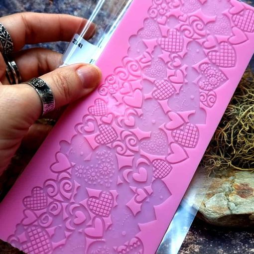 Lace Texture Hearts #41280