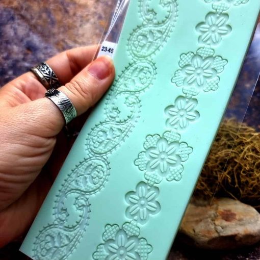 Lace Texture Paisley and Flowers #41315