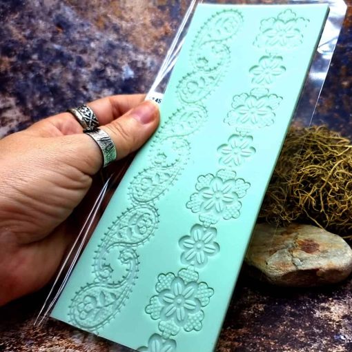 Lace Texture Paisley and Flowers #41319