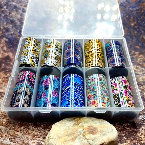 Set of 10pcs "Flowers Motives" #41678