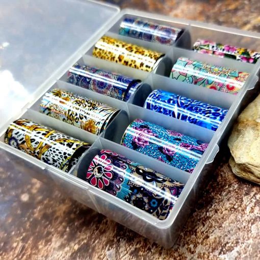 Set of 10pcs "Flowers Motives" #41683