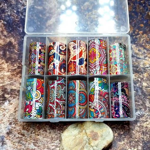 Set of 10pcs "Colorful Flowers" #41701