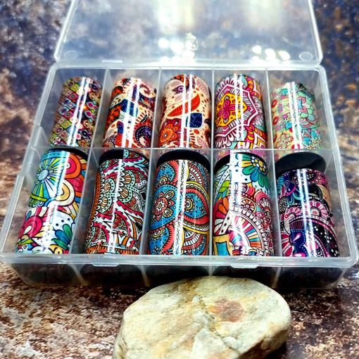 Set of 10pcs "Colorful Flowers" #41703