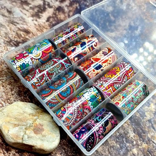 Set of 10pcs "Colorful Flowers" #41705