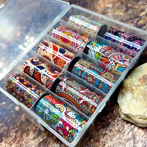 Set of 10pcs "Colorful Flowers" #41708