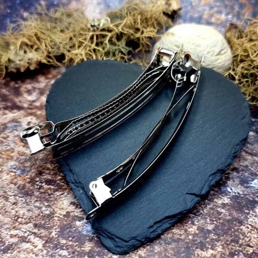 2pcs High quality of Hair Clip in silver color 10cm #41395