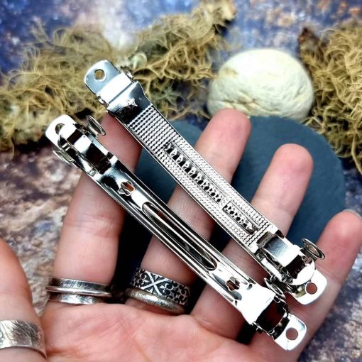 2pcs High quality of Hair Clip in silver color 10cm #41398