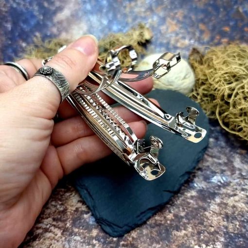 2pcs High quality of Hair Clip in silver color 10cm #41402