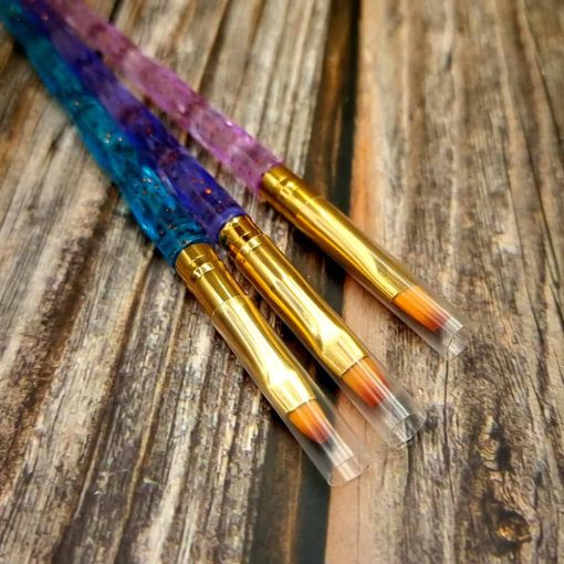 3 Square Flat Brushes for painting and polymer clay #41007