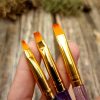 3 Square Flat Brushes for painting and polymer clay #41012