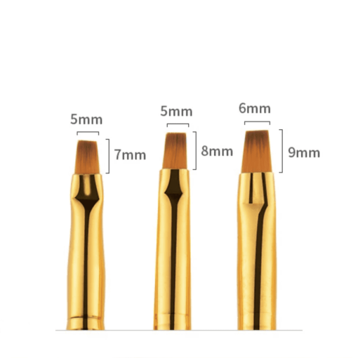 3 Square Flat Brushes for painting and polymer clay #41026